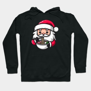 Cartoon Santa Eating Ramen Hoodie